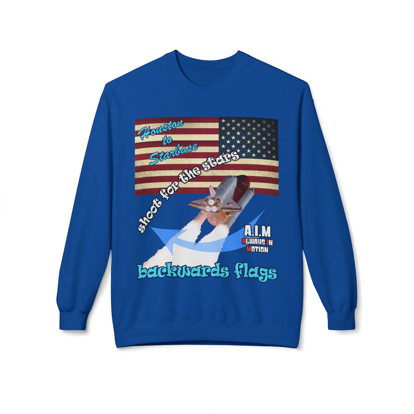 shoot for the stars - Unisex Midweight Softstyle Fleece Crewneck Sweatshirt