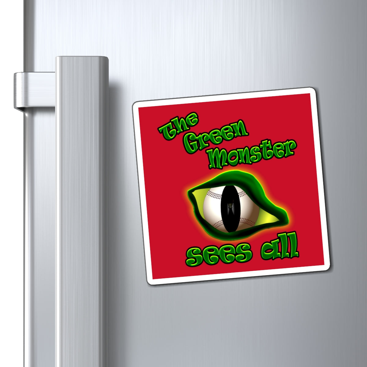 green monster - Magnets - (dark red)