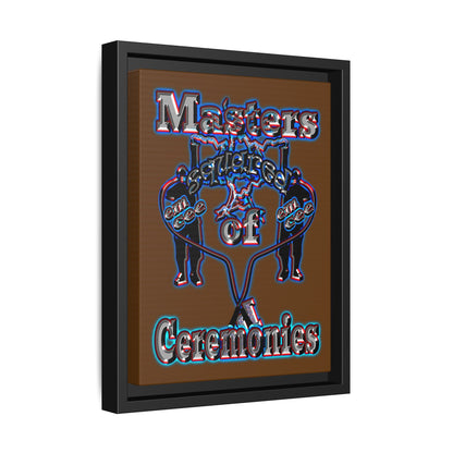 em cee squared - framed canvas art (brown)