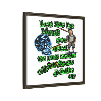 og - framed canvas art (white)