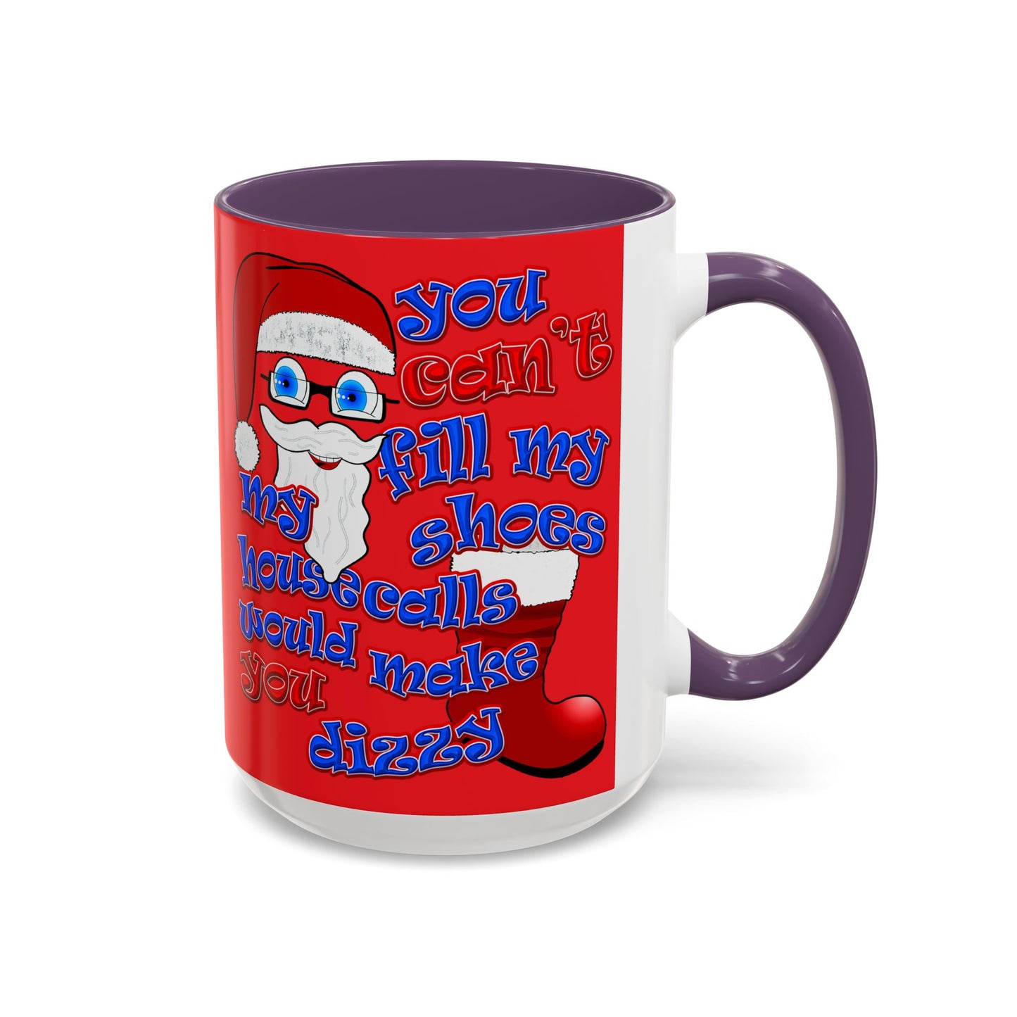 santa's shoes - Accent Mug (red)