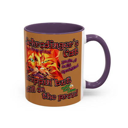 schrodinger's cat - Accent Mug (light brown)