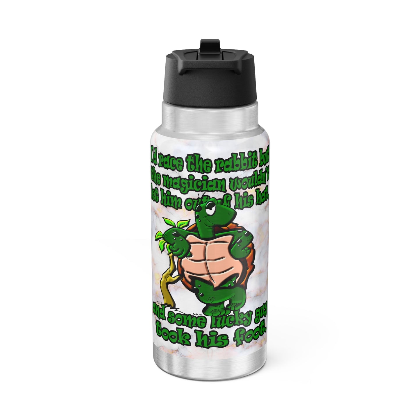 turtle race - Gator Tumbler, 32oz  (white marble)