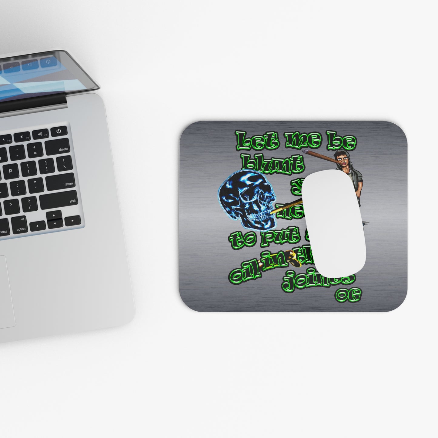 og - Mouse Pad (Rectangle) (brushed nickel)
