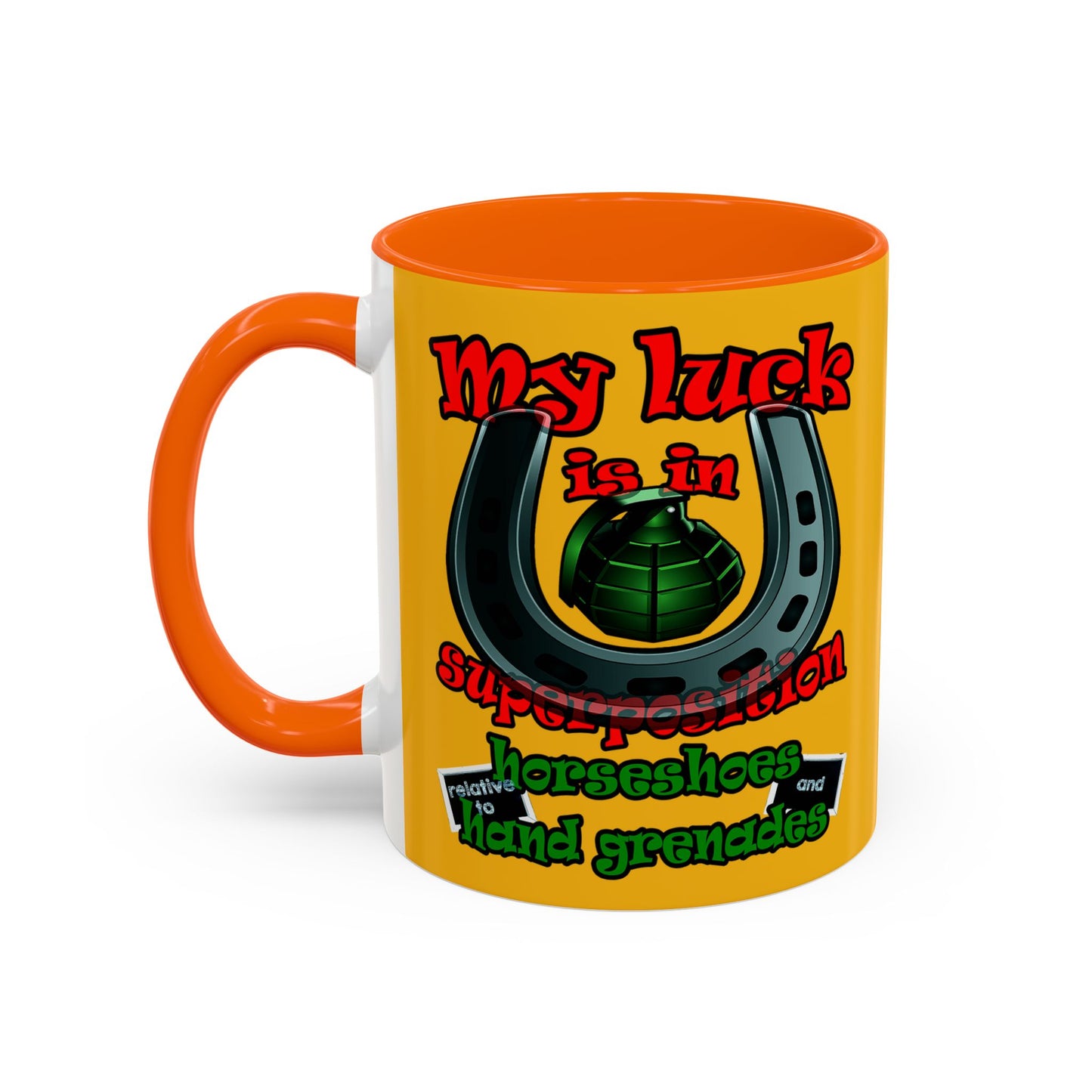 my luck - Accent Mug (yellow)