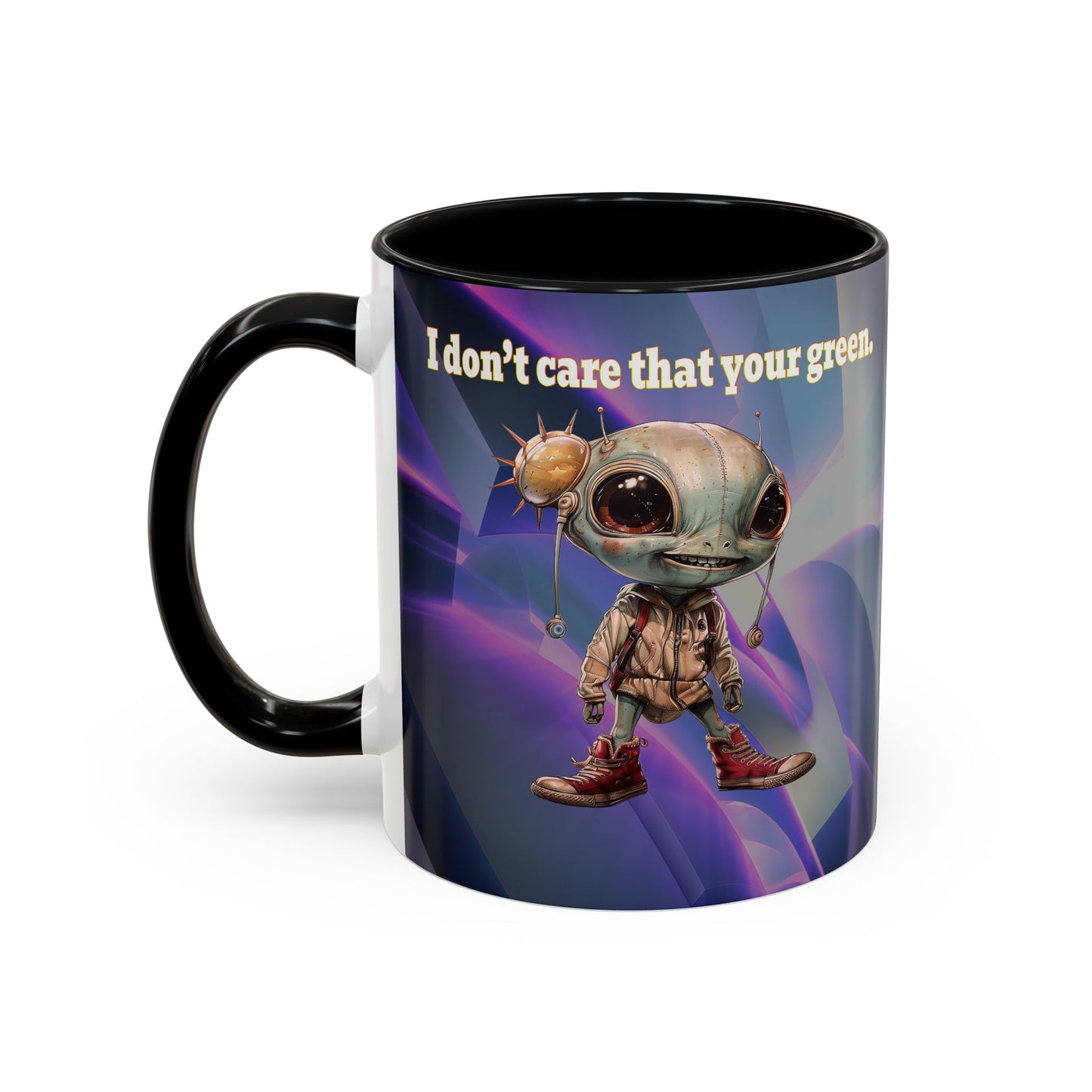 I don't care that your grey - Accent Mug (grey-pink wave)