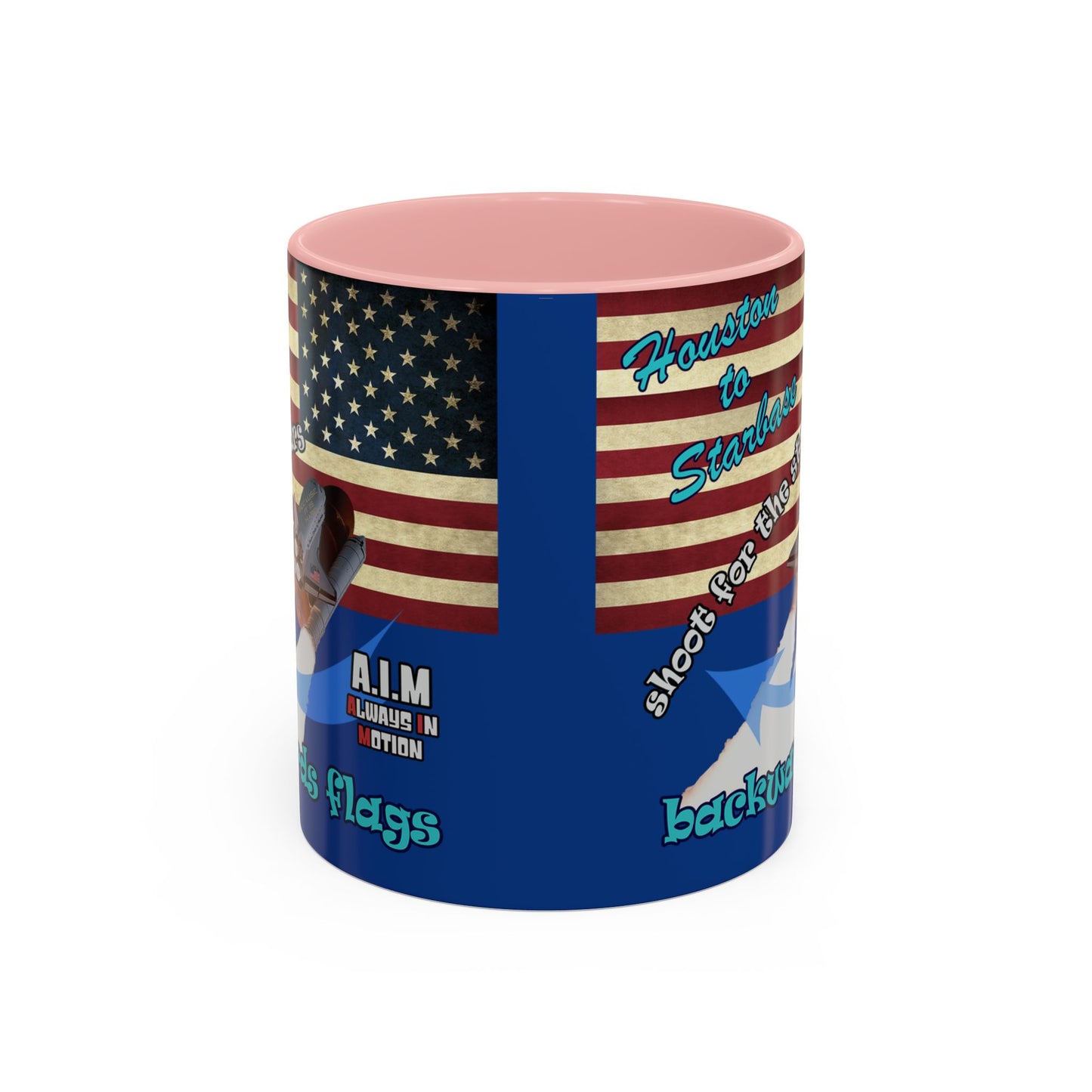 shoot for the stars - Accent Mug (dark blue)