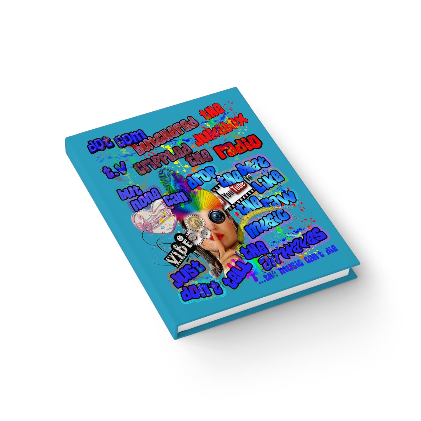 drop the beat - journal-blank (turquoise)