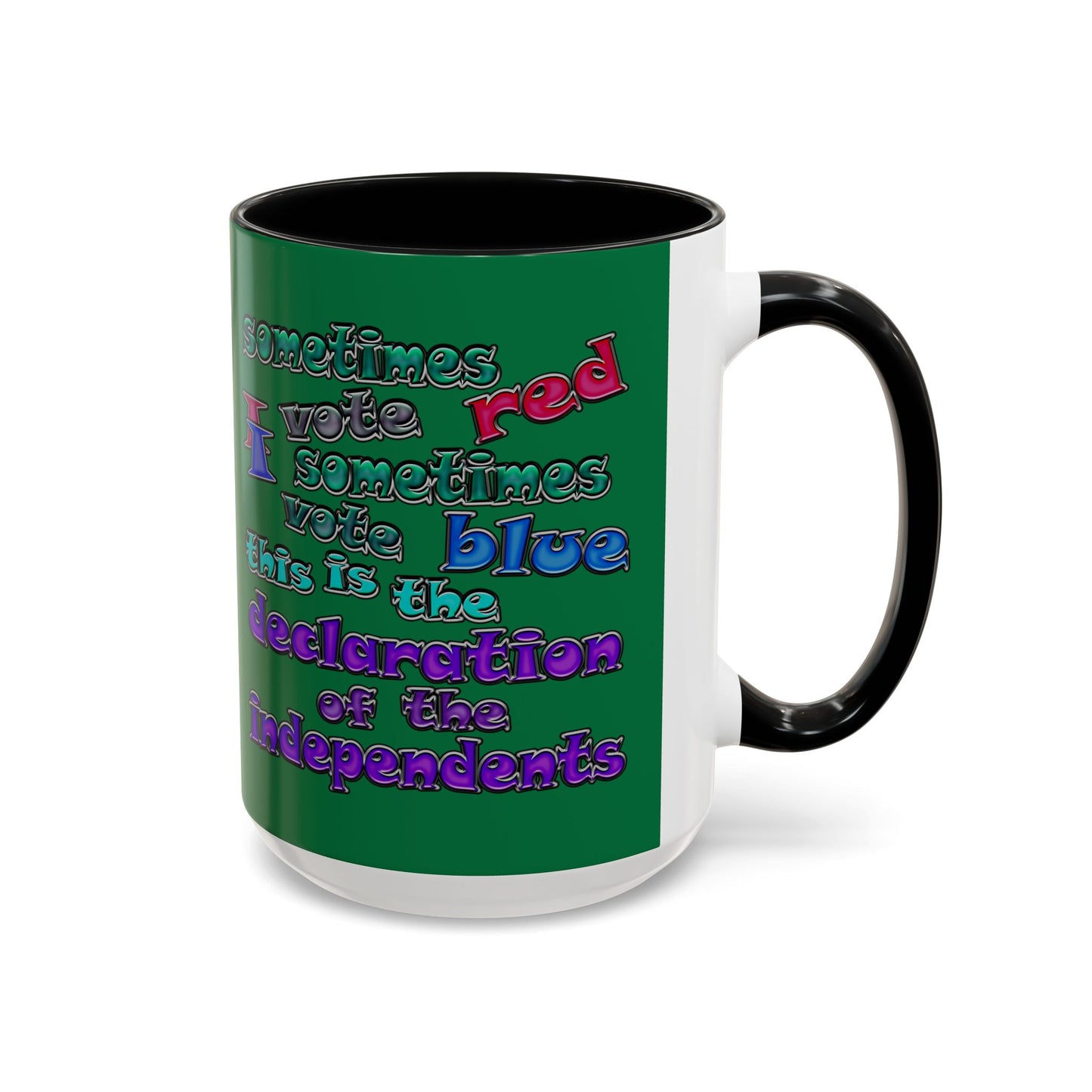 declaration of the independents - Accent Mug (dark green)