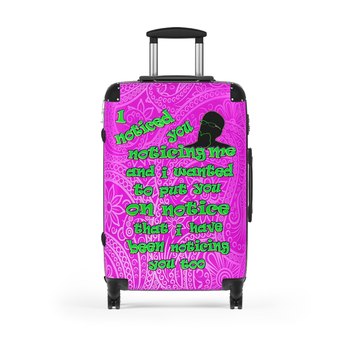 noticed you noticing - Suitcase (pink swirl)