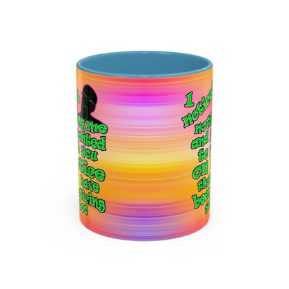 noticed you noticing - Accent Mug (color blur)