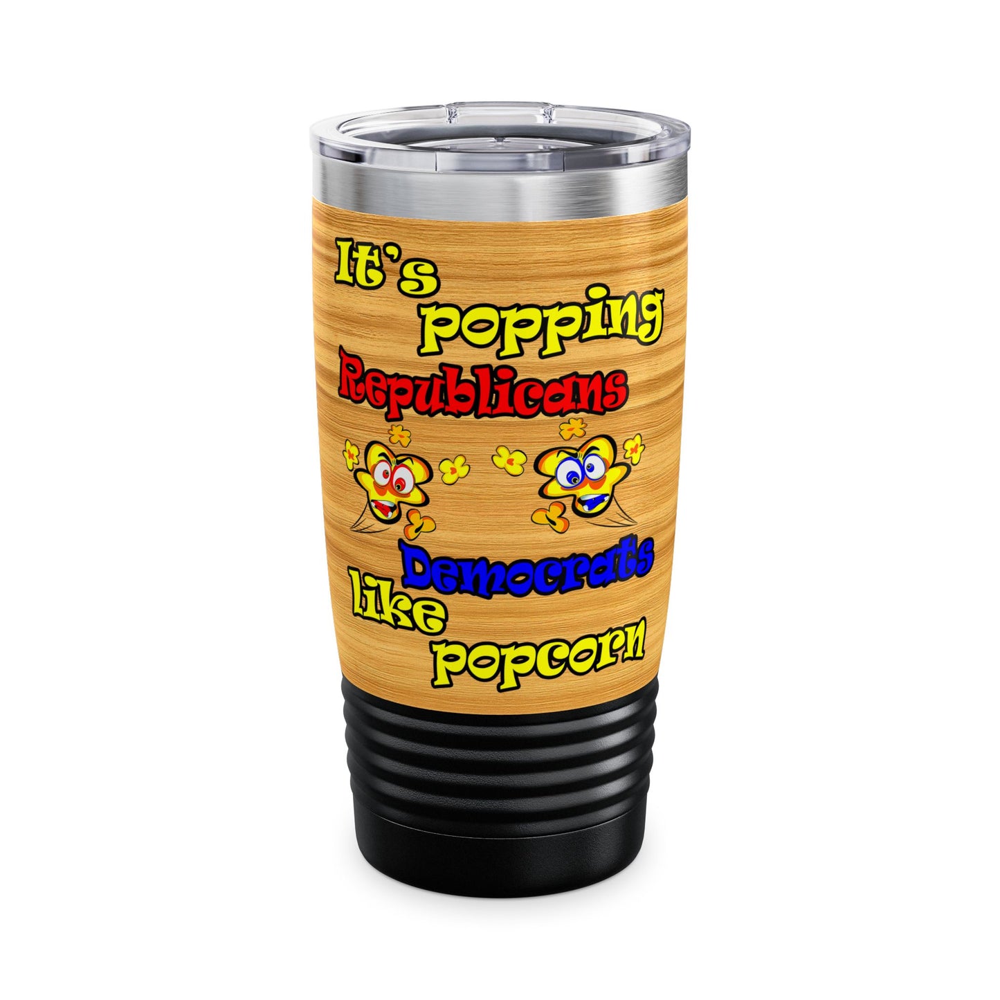 popping like popcorn - Ringneck Tumbler, 20oz (butterscotch wood finish)