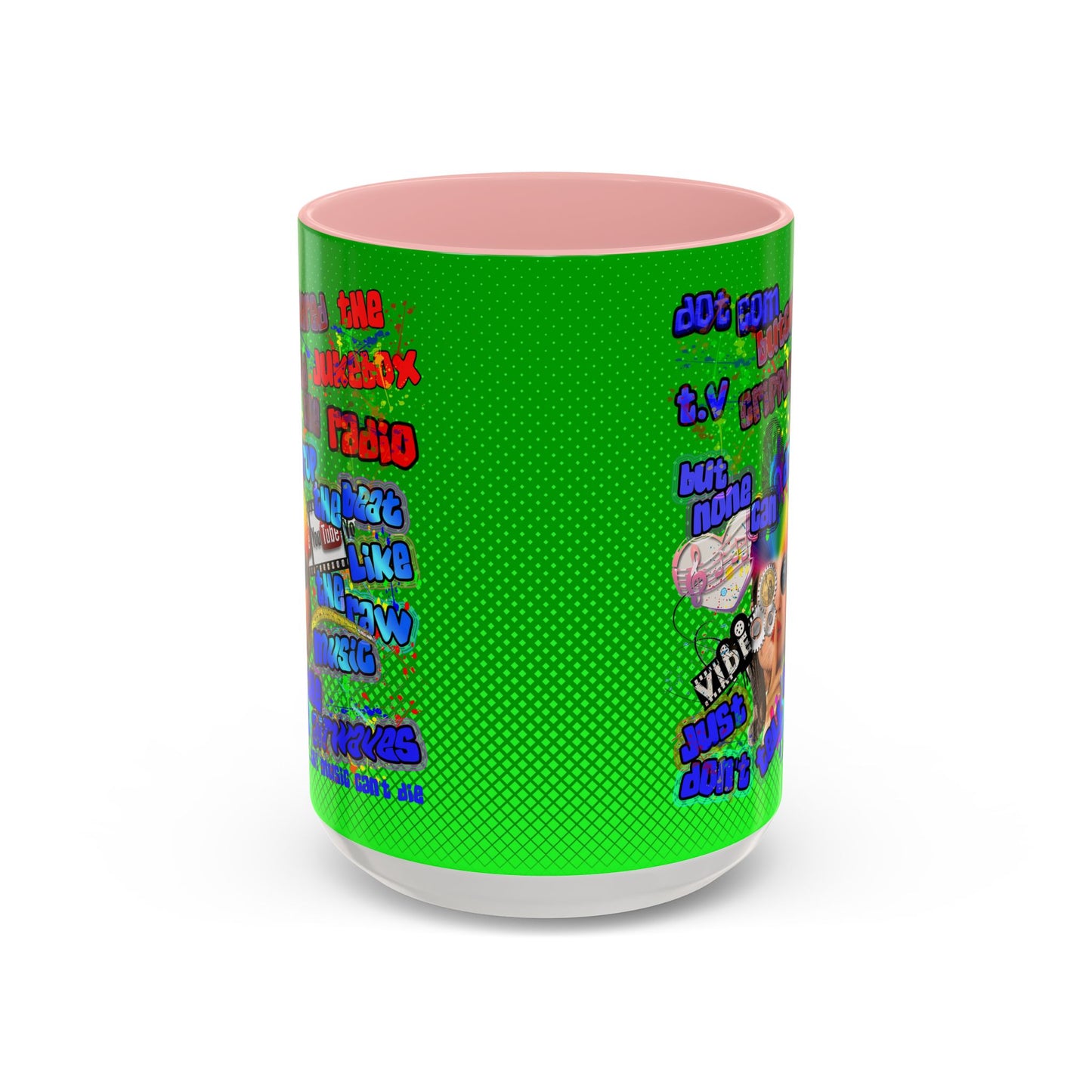 drop the beat - Accent Mug (logo green)