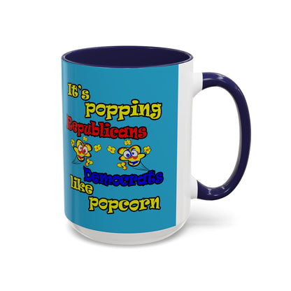 popping like popcorn - Accent Mug (turquoise)