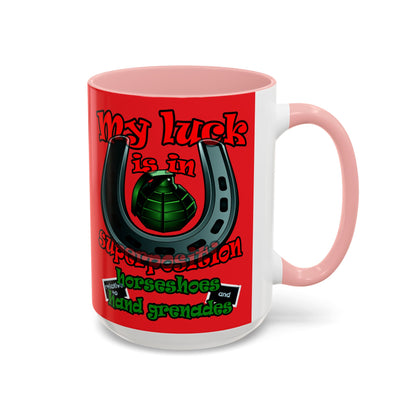 my luck - Accent Mug (red)