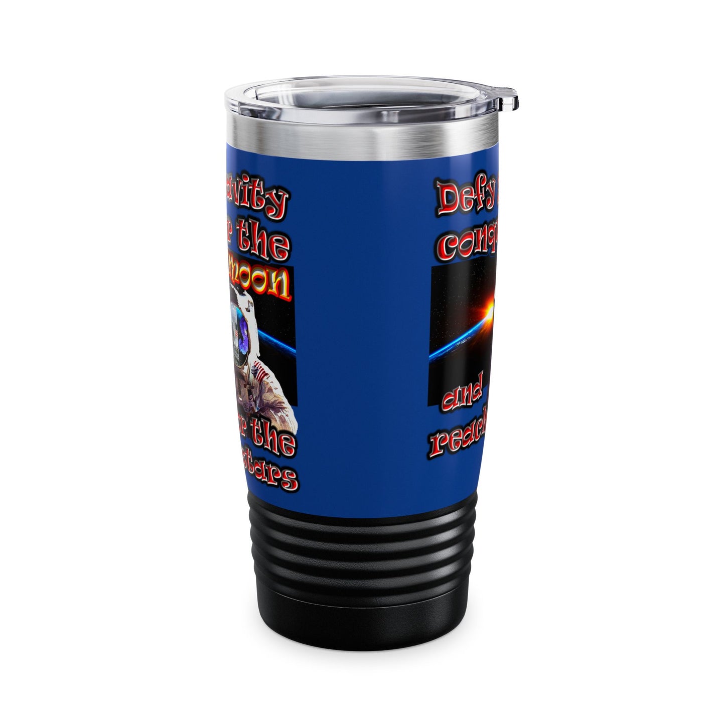 defy conquer reach - Ringneck Tumbler, 20oz (dark blue)