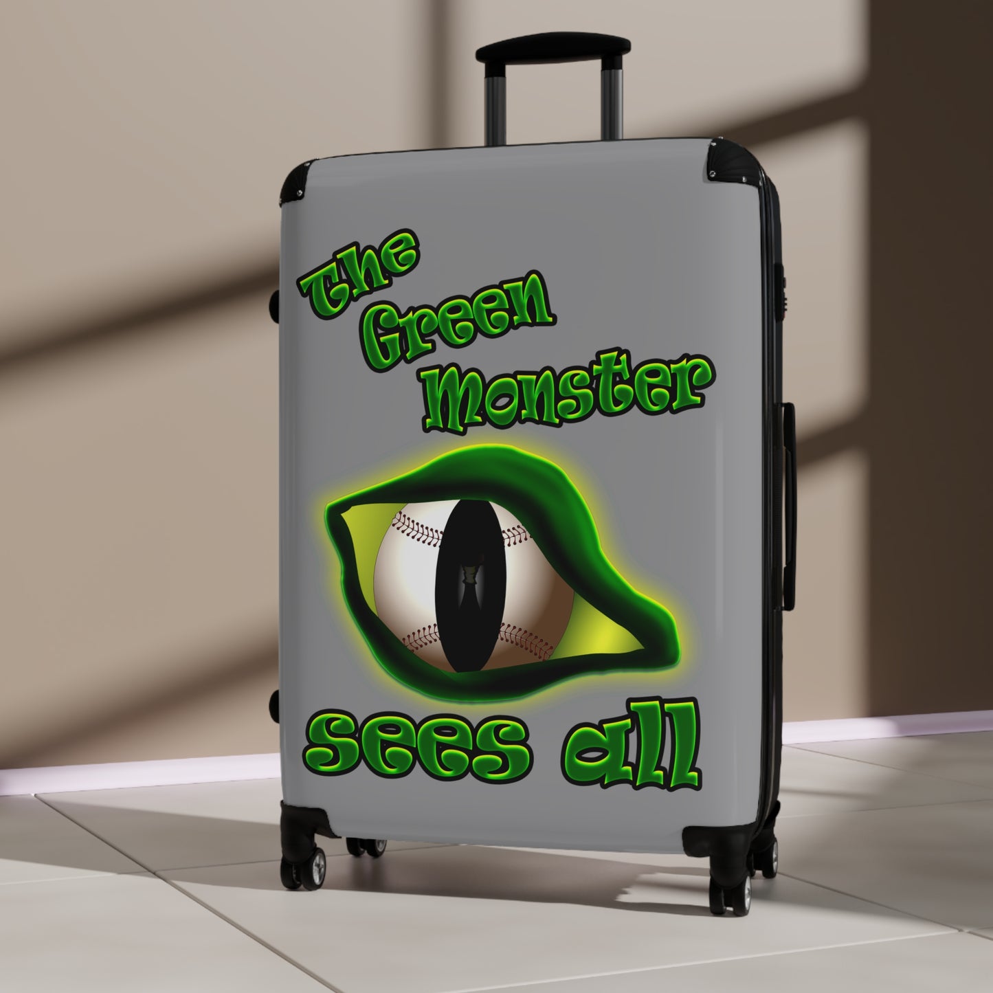 green monster - Suitcase (grey)
