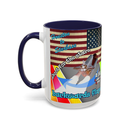 shoot for the stars - Accent Mug (rainbow split)