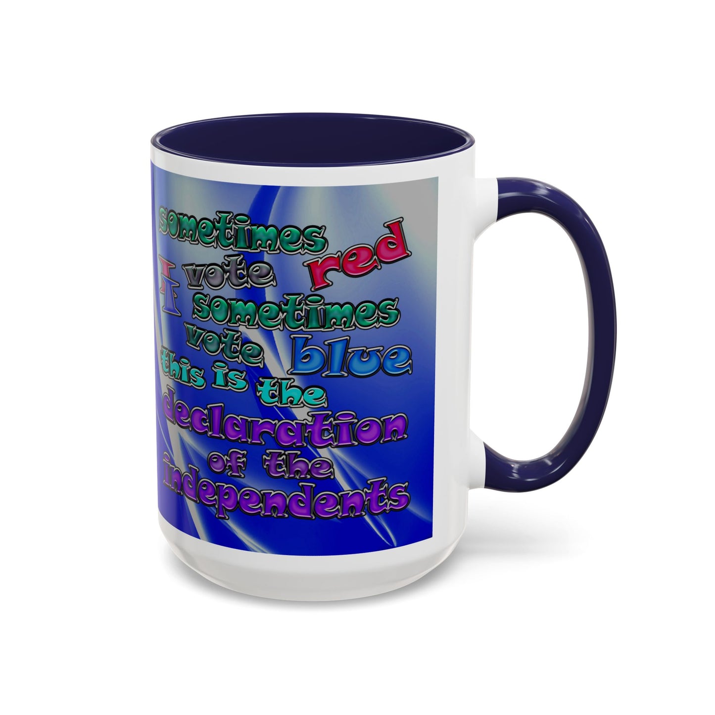 declaration of the independents - Accent Mug (blue-white wave)