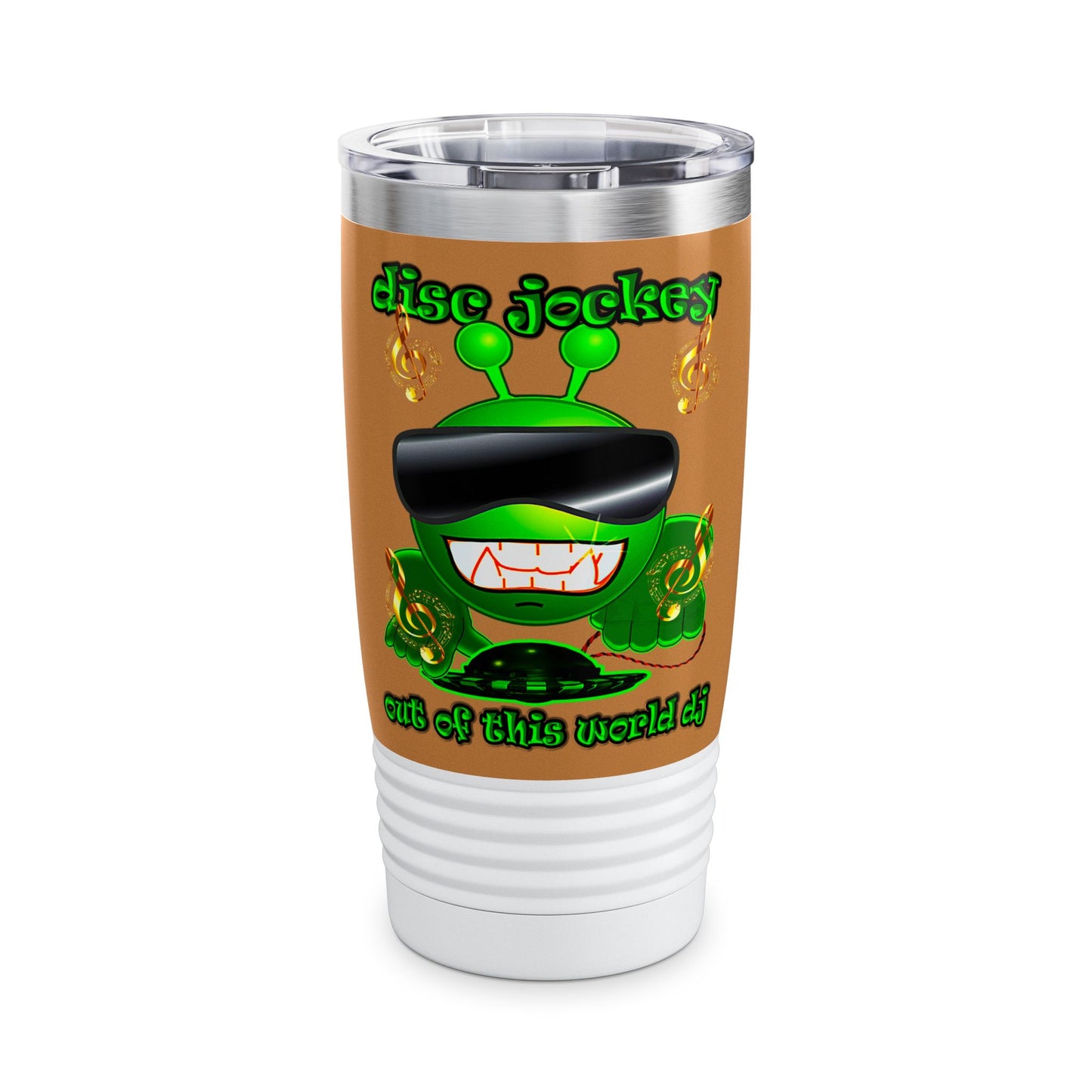 disc jockey - Ringneck Tumbler, 20oz (light brown)