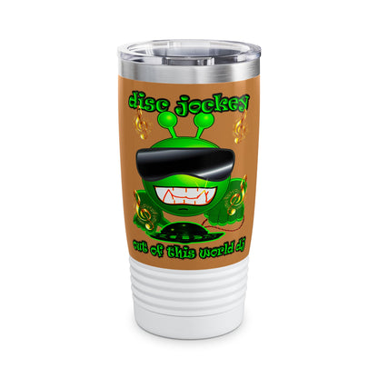 disc jockey - Ringneck Tumbler, 20oz (light brown)