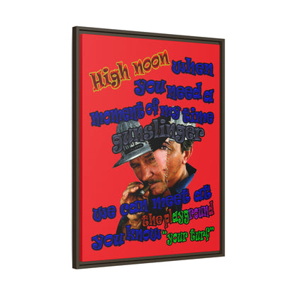 high noon - framed canvas art (red)