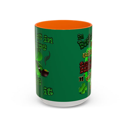 celtics logo - Accent Mug (dark green)