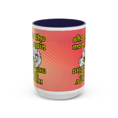 shoot the moon again - Accent Mug (yellow-orange wave)