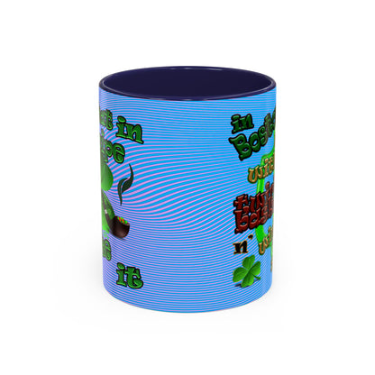 celtics logo - Accent Mug (light blue-purple wave)