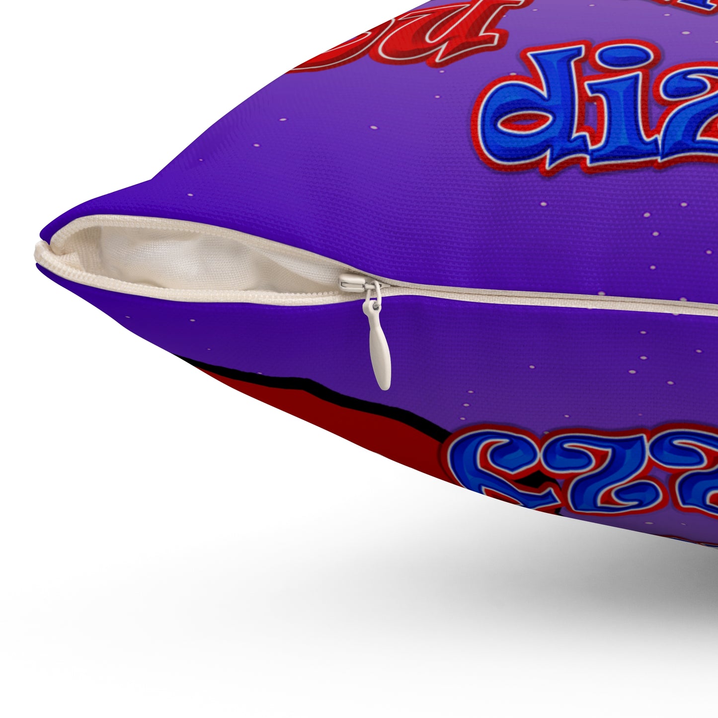 santa's shoes - Spun Polyester Square Pillow - (purple-pink wave)