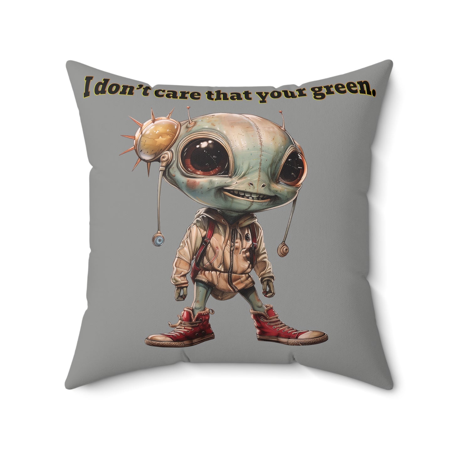 I don't care that your grey - Faux Suede Square Pillow - (grey)