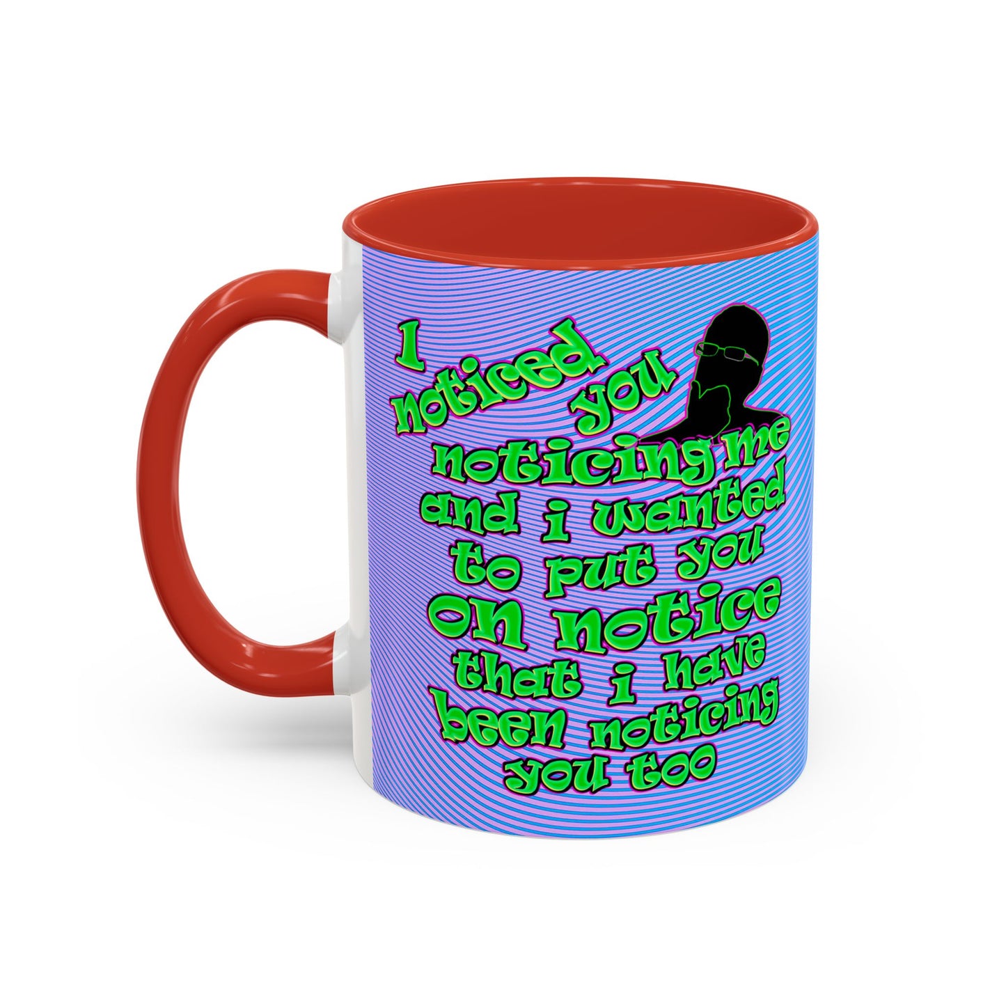 noticed you noticing - Accent Mug (light blue-purple wave)