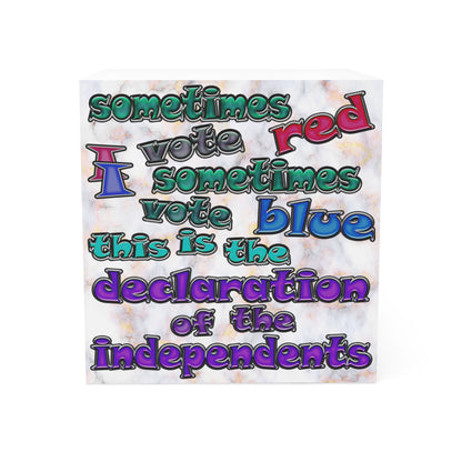 declaration of the independents - note cube (white marble)