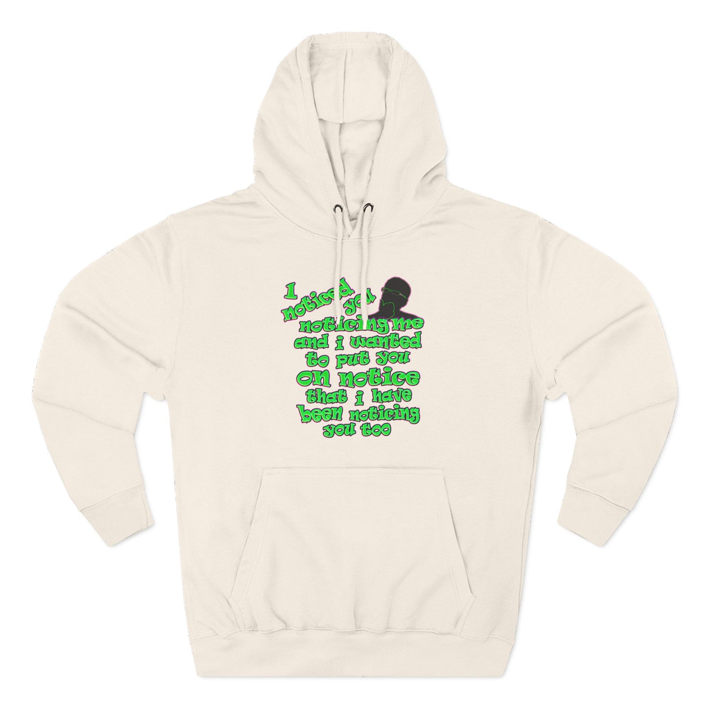 noticed you noticing - Three-Panel Fleece Hoodie