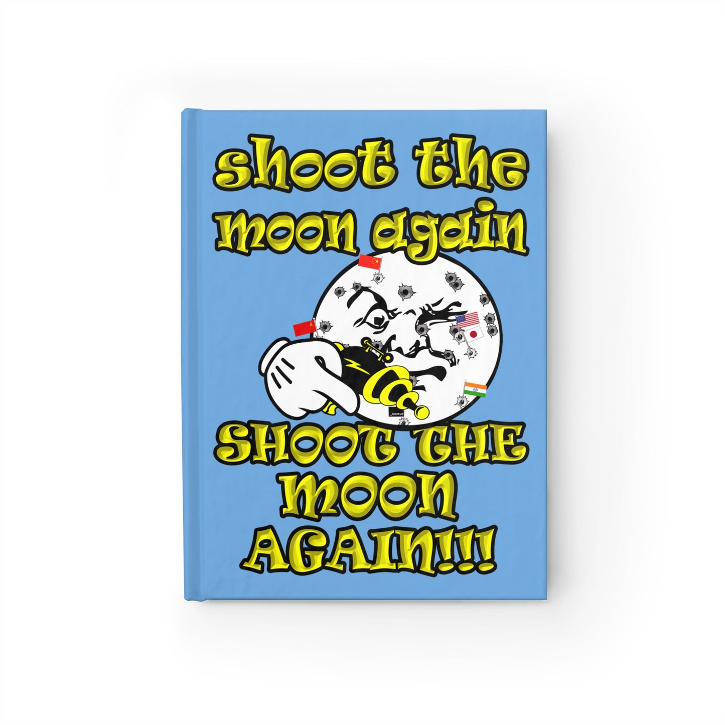 shoot the moon again - journal-blank (light blue)
