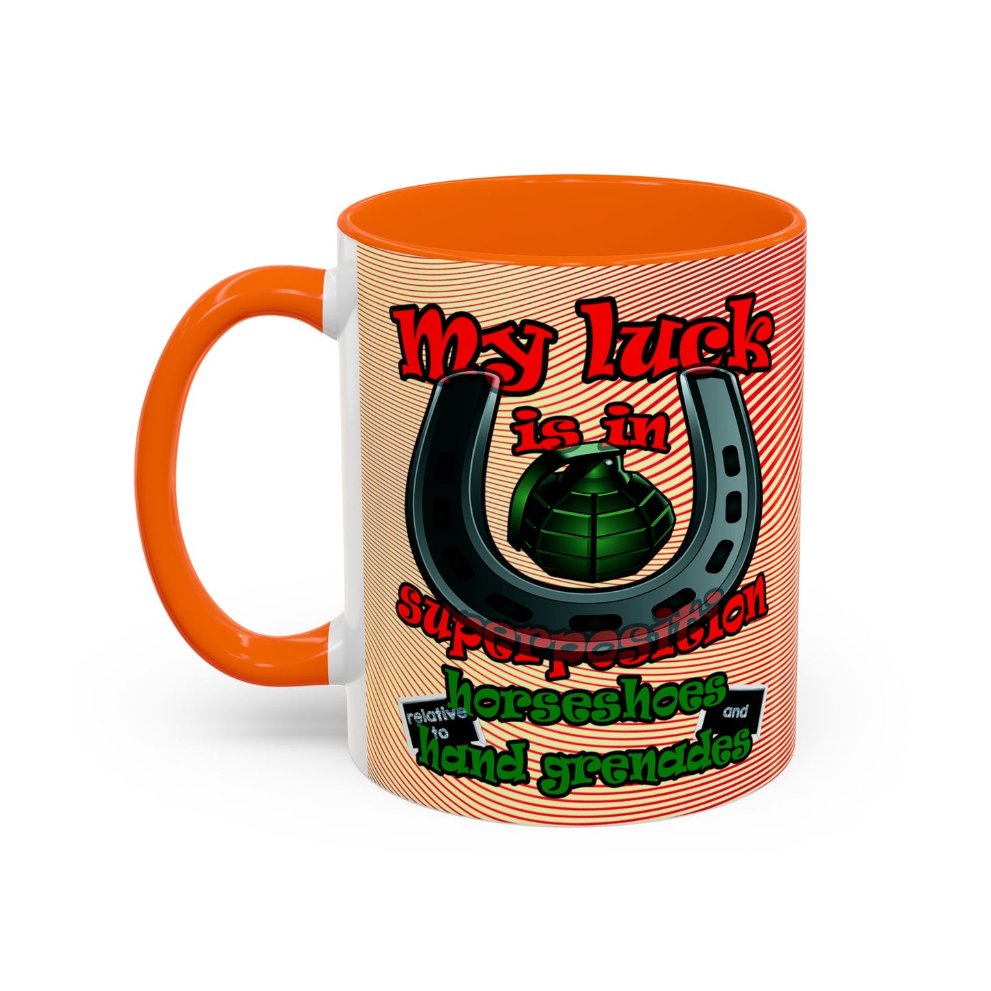 my luck - Accent Mug (yellow-orange wave)