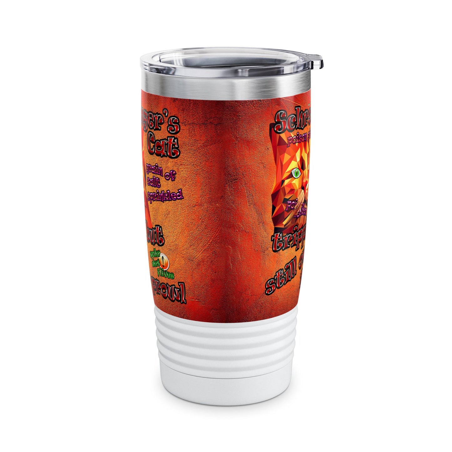 schrodinger's cat - Ringneck Tumbler, 20oz (burnt orange)