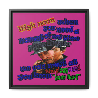 high noon - framed canvas art (pink)