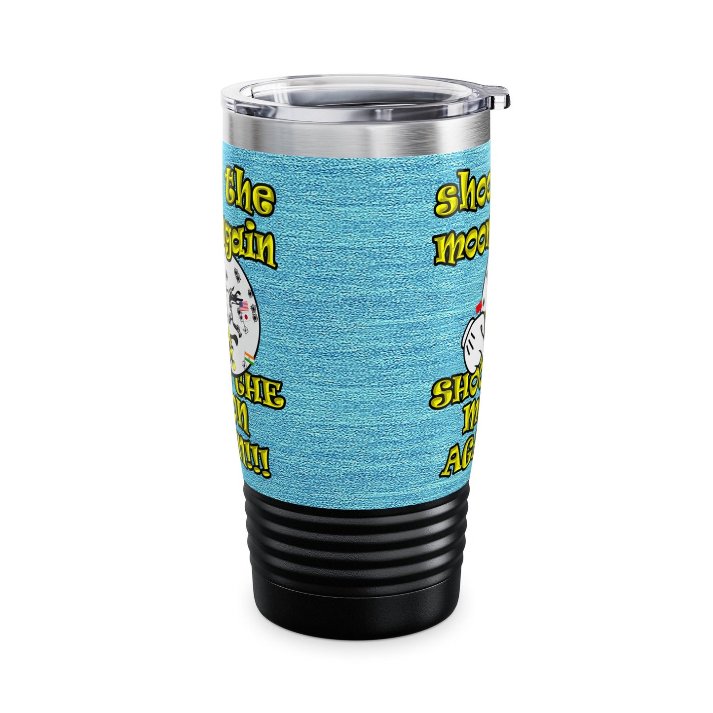 shoot the moon again - Ringneck Tumbler, 20oz (faded blue)