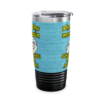 shoot the moon again - Ringneck Tumbler, 20oz (faded blue)