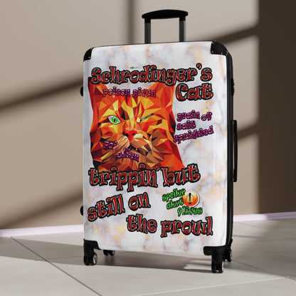 schrodinger's cat - Suitcase (white marble)