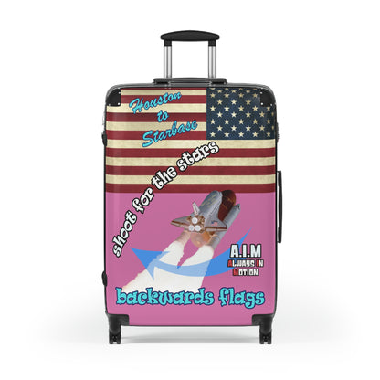 shoot for the stars - Suitcase (light pink)