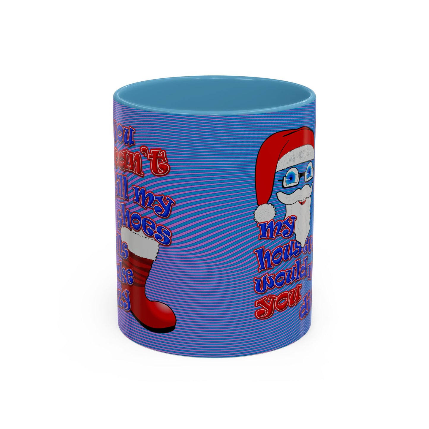 santa's shoes - Accent Mug (light blue-purple wave)