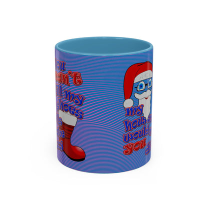 santa's shoes - Accent Mug (light blue-purple wave)