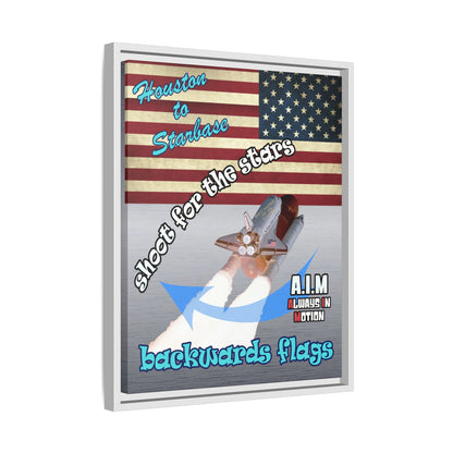 shoot for the stars - framed canvas art (brushed nickel)