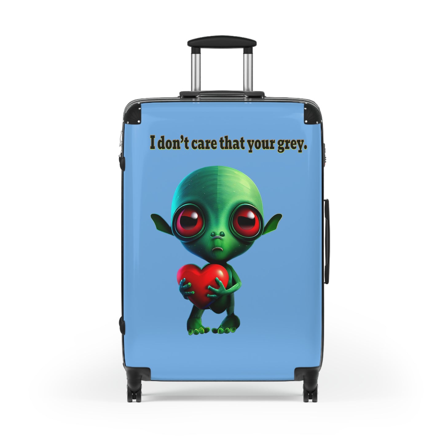 I don't care that your grey - Suitcase (light blue)