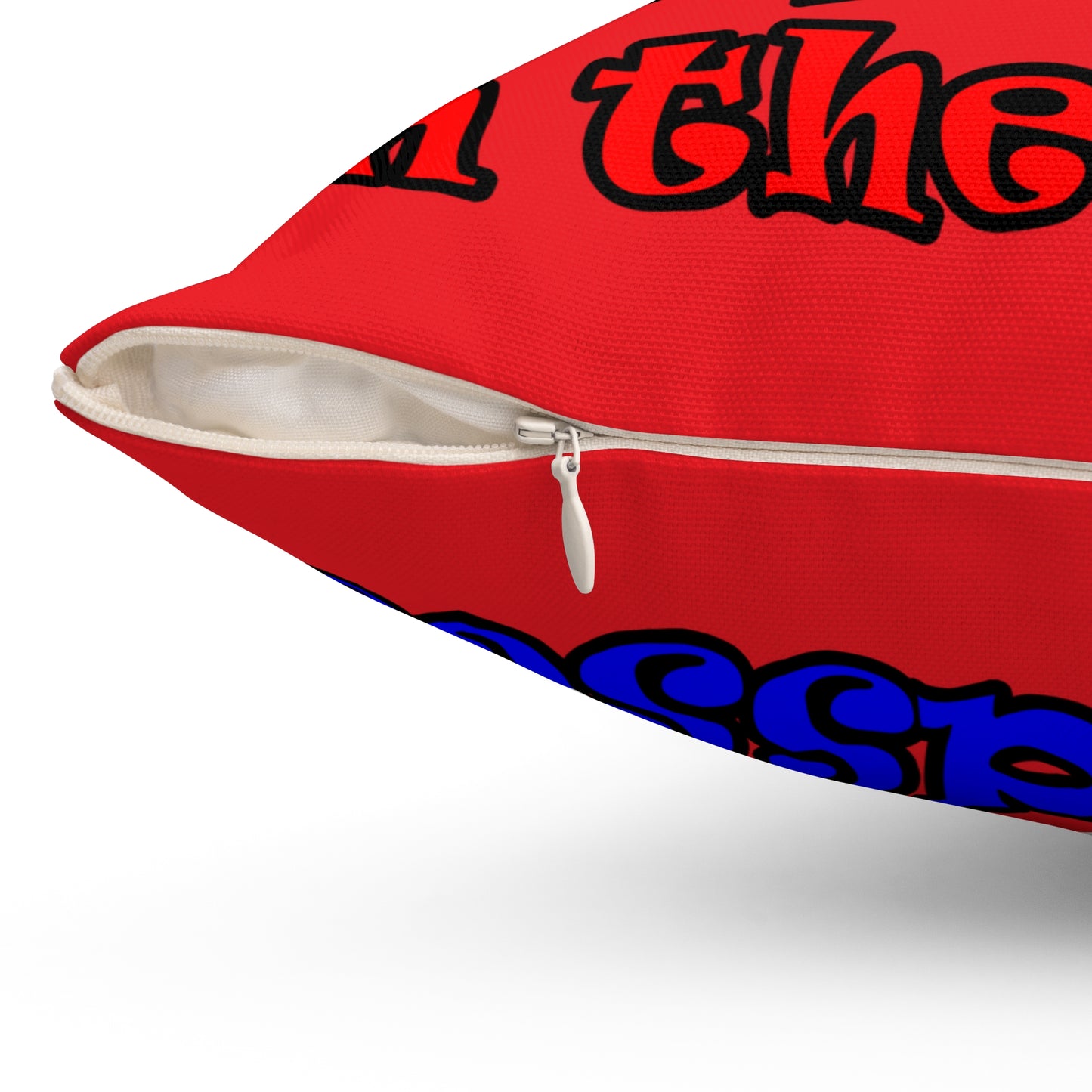 donkeys and elephants - Spun Polyester Square Pillow - (red)