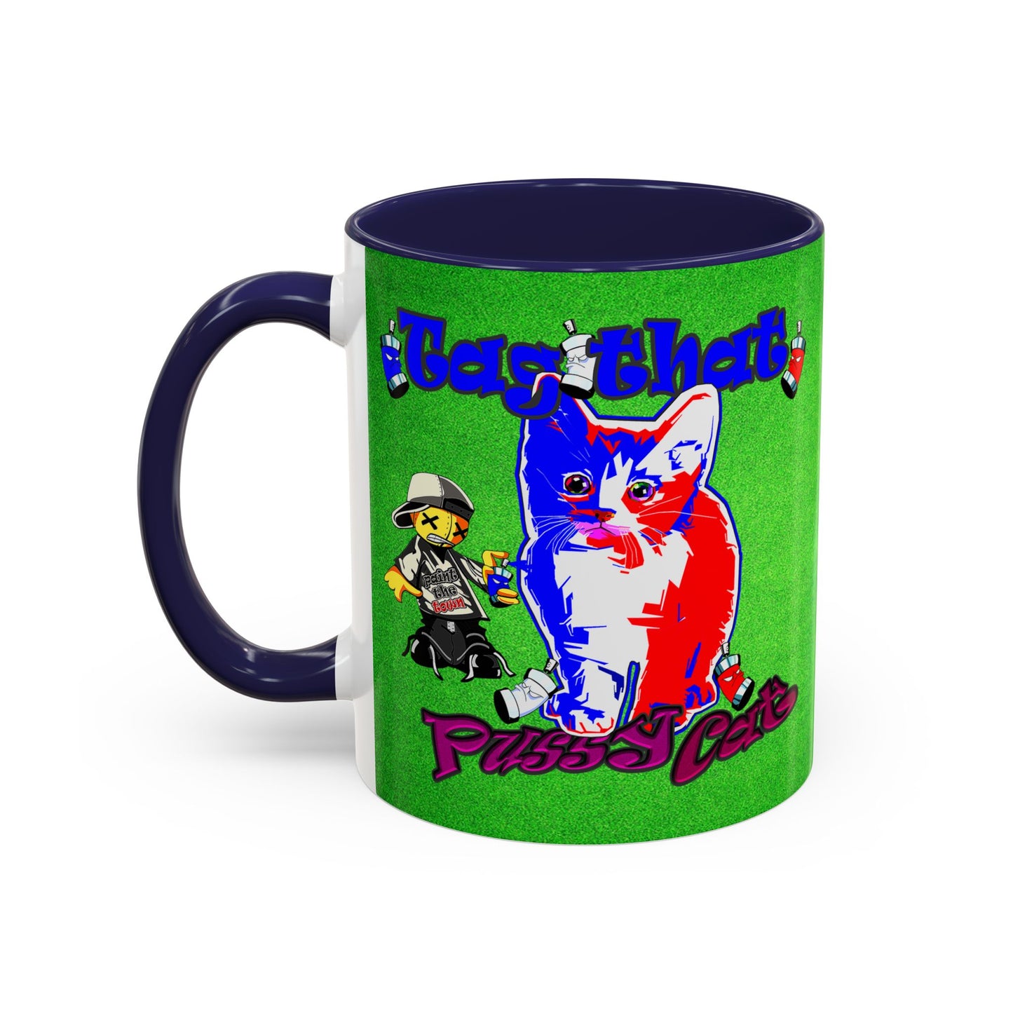 tag that - Accent Mug (green turf)