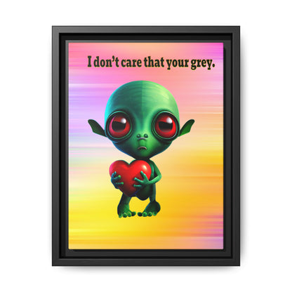 I don't care that your grey - framed canvas art (color blur)