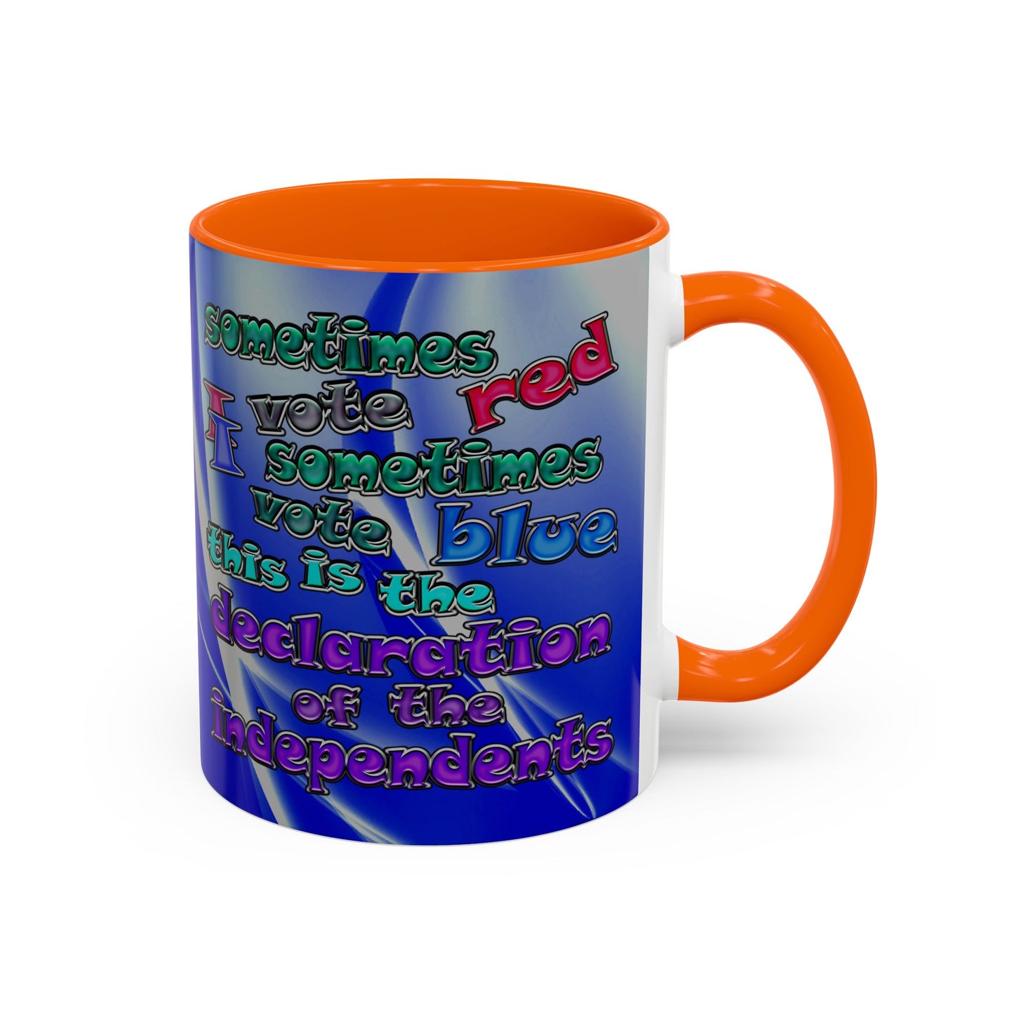 declaration of the independents - Accent Mug (blue-white wave)